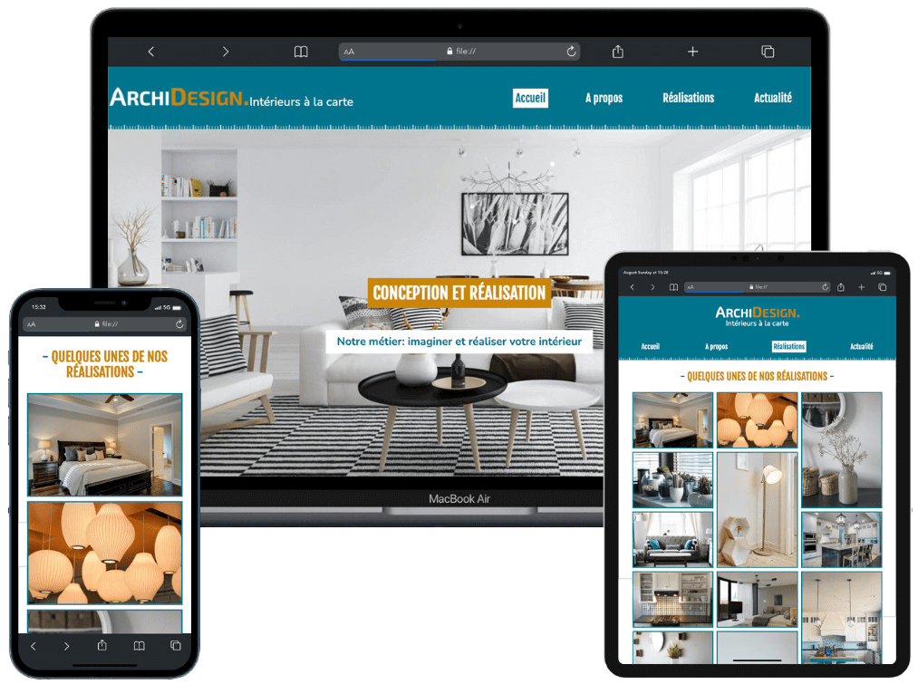 Mockup Website Design project